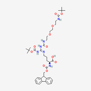 molecular formula C38H54N6O11 B6288496 Fmoc-L-Arg(Boc,PEG(2)-NHBoc)-OH CAS No. 1872226-96-4
