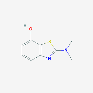 molecular formula C9H10N2OS B062885 2-(Dimethylamino)-1,3-benzothiazol-7-ol CAS No. 163298-96-2