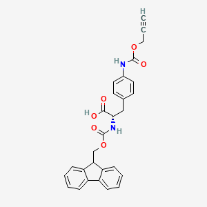 molecular formula C28H24N2O6 B6288518 Fmoc-Phe(4-NH-Poc) CAS No. 2576508-07-9