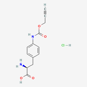 molecular formula C13H15ClN2O4 B6288528 H-Phe(4-NH-Poc) HCl CAS No. 2737202-66-1
