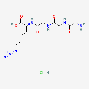 molecular formula C12H22ClN7O5 B6288537 H-Gly-Gly-Gly-Lys(N3) HCl CAS No. 2737202-70-7