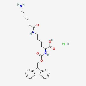 molecular formula C27H36ClN3O5 B6288547 Fmoc-Lys(Aca) HCl CAS No. 2737202-62-7