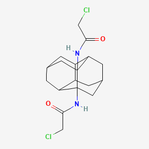 molecular formula C18H24Cl2N2O2 B6288610 1,2-Bis(2-chloroacetamido)diamantane CAS No. 2077236-62-3