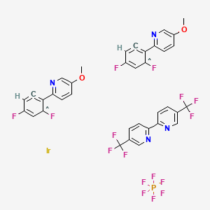 molecular formula C36H22F16IrN4O2P- B6288622 [Ir(dFOMeppy)2-(5,5'-dCF3bpy)] PF6, 95% CAS No. 2307271-69-6