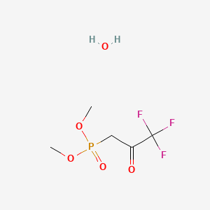 molecular formula C5H10F3O5P B6288630 Dimethyl (3,3,3-trifluoro-2-oxopropyl)phosphonate hydrate CAS No. 153650-87-4
