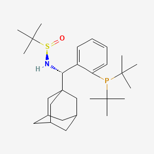 molecular formula C29H48NOPS B6288643 [S(R)]-N-[(S)-[2-(di-t-Butylphosphino)phenyl]-adamantylmethyl]-2-methyl-2-propanesulfinamide, 95% CAS No. 2622154-87-2