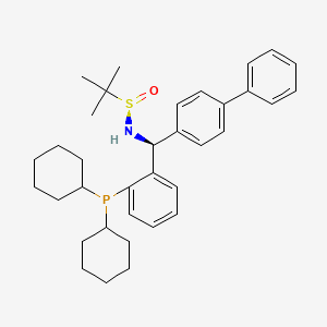 [S(R)]-N-[(S)-1-[2-(Dicyclohexylphosphino)phenyl]-(1,1'-biphenyl)methyl]-2-methyl-2-propanesulfinamide, 95%