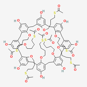 molecular formula C104H128O24S8 B6288706 4-(Acetylthio)butyloxyhydroxycalix[8]arene CAS No. 2250046-53-6