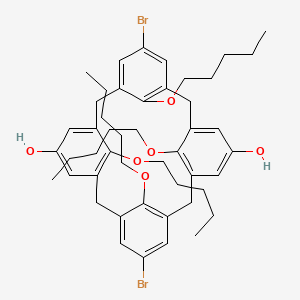 molecular formula C48H62Br2O6 B6288742 Tetrapentyloxy-dibromo-dihydroxycalix[4]arene CAS No. 2622208-41-5