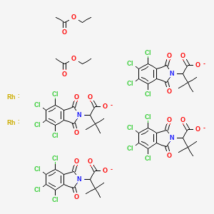 molecular formula C64H56Cl16N4O20Rh2-4 B6288790 Tetrakis[N-tetrachlorophthaloyl-(R)-tert-leucinato]dirhodium bis(ethyl acetate) adduct, 98% CAS No. 1816286-21-1