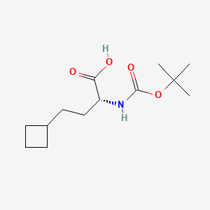 molecular formula C13H23NO4 B6288820 (2R)-2-(tert-Butoxycarbonylamino)-4-cyclobutyl-butanoic acid CAS No. 2349932-34-7