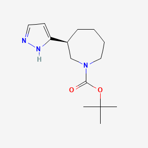 molecular formula C14H23N3O2 B6288835 tert-Butyl (3S)-3-(1H-pyrazol-3-yl)azepane-1-carboxylate CAS No. 2380893-98-9