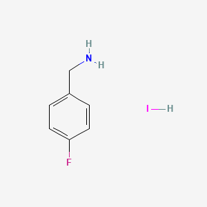 molecular formula C7H9FIN B6288850 4-氟苄胺氢碘酸盐，98% CAS No. 2097121-30-5