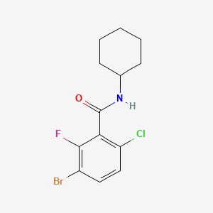 3-Bromo-6-chloro-N-cyclohexyl-2-fluorobenzamide