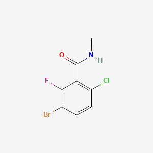 molecular formula C8H6BrClFNO B6288885 3-Bromo-6-chloro-2-fluoro-N-methylbenzamide CAS No. 2504204-24-2