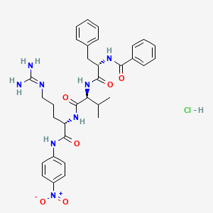 molecular formula C33H41ClN8O6 B6288906 Bz-苯-缬-精-对硝基苯甲酸氨酯盐酸盐 CAS No. 38789-84-3