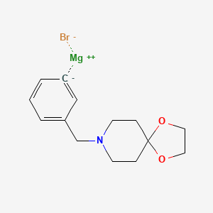 3-[8-(1,4-Dioxa-8-azaspiro[4.5]decyl)methyl]phenylmagnesium bromide, 0.25M in tetrahydrofuran