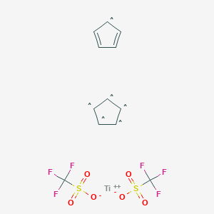 molecular formula C12H10F6O6S2Ti B6289040 双（三氟甲磺酸盐）二茂钛；  97% CAS No. 76262-87-8