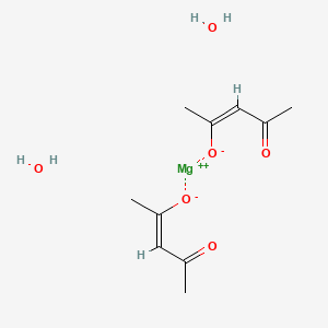 molecular formula C10H18MgO6 B6289070 2,4-戊二酮酸镁水合物，通常为 98%（金属基） CAS No. 67032-77-3