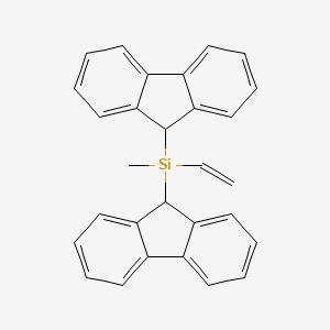 molecular formula C29H24Si B6289282 Bis(fluoren-9-yl)methylvinylsilane CAS No. 164462-11-7