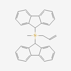 molecular formula C30H26Si B6289283 Bis(fluoren-9-yl)allylmethylsilane CAS No. 207389-35-3