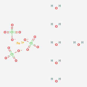 molecular formula Cl3FeH12O18 B6289335 Iron(III) perchlorate hexahydrate, Reagent Grade CAS No. 32963-81-8