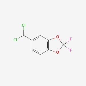 molecular formula C8H4Cl2F2O2 B6289360 5-(Dichloromethyl)-2,2-difluoro-1,3-benzodioxole;  90% CAS No. 149045-78-3