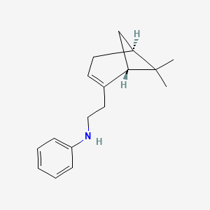 molecular formula C17H23N B6289363 N-[(1R)-6,6-Dimethylbicyclo[3.1.1]hept-2-enylethyl)aniline CAS No. 140465-27-6