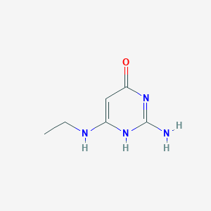 molecular formula C6H10N4O B062894 2-Amino-6-(ethylamino)pyrimidin-4(3H)-one CAS No. 164525-11-5