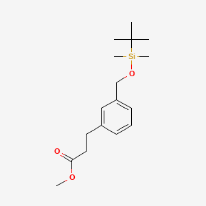 molecular formula C17H28O3Si B6289429 Methyl 3-(3-{[(t-butyldimethylsilyl)oxy]methylphenyl)propanoate CAS No. 1555832-18-2