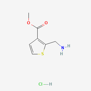 molecular formula C7H10ClNO2S B6289444 Methyl 2-(aminomethyl)thiophene-3-carboxylate hydrochloride CAS No. 2489625-39-8