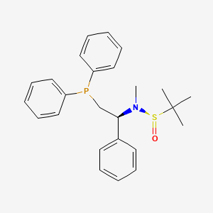 molecular formula C25H30NOPS B6289483 [S(R)]-N-[(1S)-2-(二苯基膦基)-1-苯乙基]-N,2-二甲基-2-丙烷磺酰胺，95% CAS No. 1824731-37-4