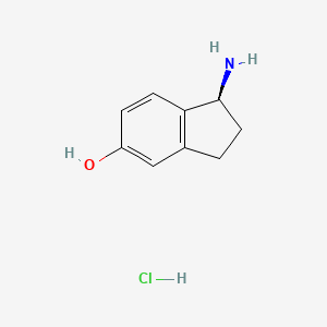 molecular formula C9H12ClNO B6289543 (1S)-1-Amino-2,3-dihydro-1H-inden-5-ol hydrochloride CAS No. 1228560-94-8