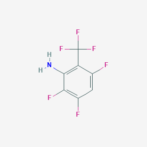 molecular formula C7H3F6N B6289601 2,3,5-Trifluoro-6-(trifluoromethyl)aniline CAS No. 123973-34-2