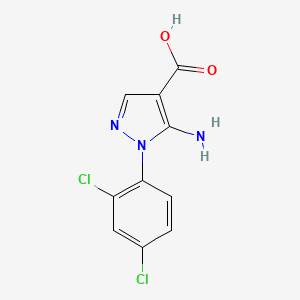 molecular formula C10H7Cl2N3O2 B6289639 5-Amino-1-(2,4-dichlorophenyl)-1H-pyrazole-4-carboxylic acid CAS No. 1019009-03-0