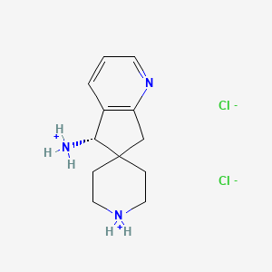[(5S)-Spiro[5,7-dihydrocyclopenta[b]pyridine-6,4-piperidin-1-ium]-5-yl]ammonium dichloride