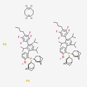 molecular formula C112H146F8O2P2Pd2 B6289682 [AlPhos Palladium complex] CAS No. 1805783-51-0