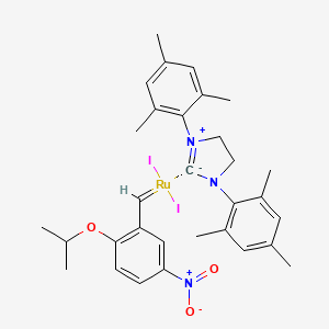[1,3-Bis(2,4,6-trimethylphenyl)imidazolidin-2-ylidene)-(2-i-propoxy-5-nitrobenzylidene) ruthenium(II) diiodide