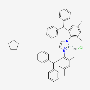 Chloro(cyclopentadienyl){1,3-bis[2-(diphenylmethyl)-4,6-dimethylphenyl]1H-imidazolium}nickel(II)