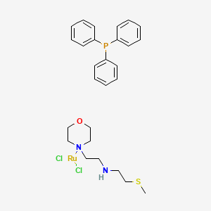 Dichloro[rel-[N(S)]-N-[2-[(R)-methylthio-S]ethyl]-4-morpholineethanamine-NN4,N4](triphenylphosphine)ruthenium(II)