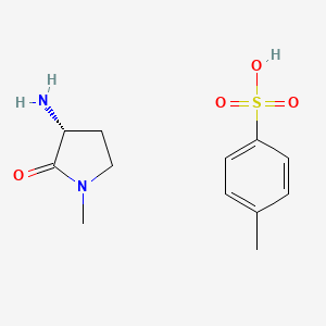 molecular formula C12H18N2O4S B6289769 (3R)-3-Amino-1-methylpyrrolidin-2-one tosylate CAS No. 2412809-21-1