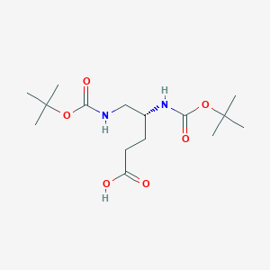 molecular formula C15H28N2O6 B6289778 (R)-4,5-Bis(Boc-amino)-pentanoic acid CAS No. 173598-48-6