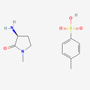 molecular formula C12H18N2O4S B6289784 (3S)-3-Amino-1-methyl-pyrrolidin-2-one tosylate CAS No. 2449063-37-8