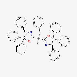 molecular formula C51H42N2O2 B6289793 (4R,4'R)-2,2'-(1-Phenylpropane-2,2-diyl)bis(4,5,5-triphenyl-4,5-dihydrooxazole), 98% CAS No. 2409652-69-1