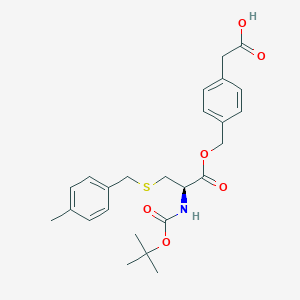 molecular formula C25H31NO6S B6289799 Boc-L-Cys(pMeBzl)-O-CH2-Ph-CH2-COOH CAS No. 2098496-91-2