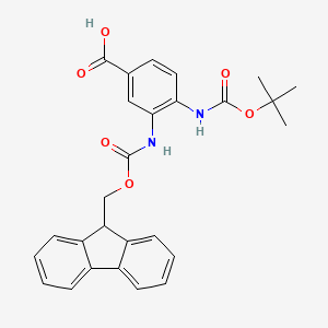 molecular formula C27H26N2O6 B6289816 Fmoc-Dbz(o-Boc)-OH CAS No. 1823479-63-5