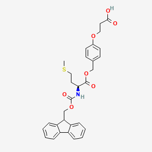 molecular formula C30H31NO7S B6289837 Fmoc-L-Met-O-CH2-Ph-OCH2-CH2-COOH CAS No. 864876-93-7