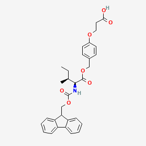 molecular formula C31H33NO7 B6289867 Fmoc-L-Ile-O-CH2-Ph-OCH2-CH2-COOH CAS No. 864876-91-5