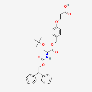 molecular formula C32H35NO8 B6289890 Fmoc-L-Ser(tBu)-O-CH2-Ph-OCH2-CH2-COOH CAS No. 864876-96-0