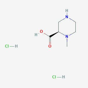 molecular formula C6H14Cl2N2O2 B6289896 (2R)-1-Methylpiperazine-2-carboxylic acid dihydrochloride CAS No. 2306246-39-7